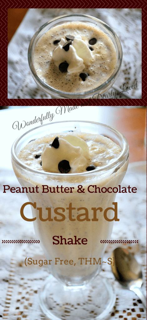 Peanut Butter Custard, Thm Shakes, Thm Smoothies, Trim Healthy Mama Drinks, Thm Snacks, Thm Drinks, Eggs Scrambled, Trim Healthy Recipes, Trim Healthy Mama Plan