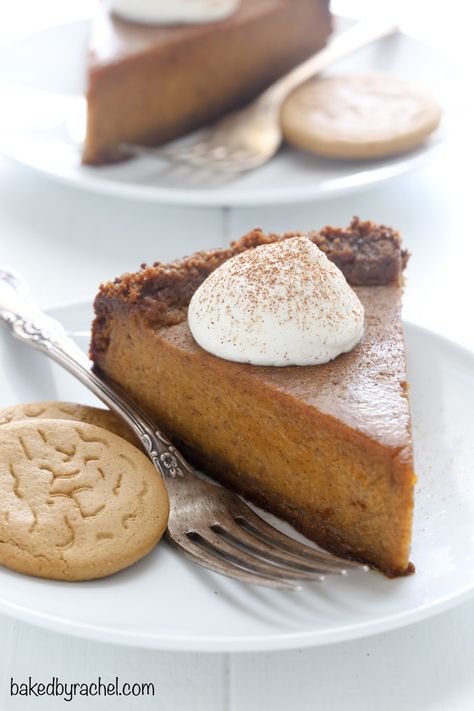 Deep Dish Pumpkin Pie, Gingersnap Crust Recipes, Thanksgiving Desserts Table, Gingersnap Crust, Pumpkin Pie Recipe, Pumpkin Pie Recipes, Thanksgiving Desserts, Crust Recipe, Köstliche Desserts