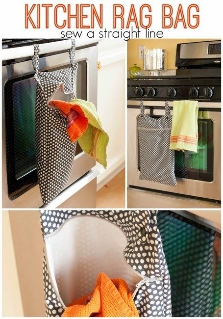 If you would like to organise all your rags in the kitchen in a bag then here we have a FREE pattern and tutorial for a Kitchen Rag Bag. It's designed to keep all your dish rags, bibs, cloth napkins and tea towels in a bag to hold them until you’re ready to put them in the wash. The bag hangs from your oven door with snaps. A waterproof lining and zipper keep soiled items from spreading while helping things look tidy and reducing smells. Rag Bag, Dirty Kitchen, Dish Rag, Modern Bag, Beginner Sewing Projects Easy, Zero Waste Living, Reduce Reuse Recycle, Things To Sew, 자수 디자인