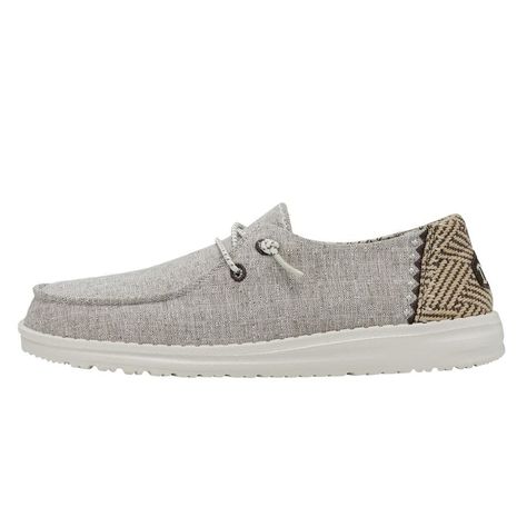 Wendy Chambray - Java | HEYDUDE shoes Heydude Shoes, Wendy Corduroy, Beige Loafers, Hey Dude Shoes, Hey Dudes, Loafer Shoes Women, Moccasins Shoes, Shoes On Sale, Hey Dude