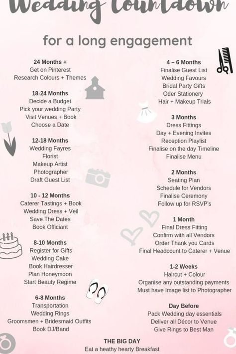 Wedding Countdown | Wedding Timeline | Long Engagement | Two Year Engagement | Wedding Planning Countdown Wedding, Long Engagement, Wedding Fayre, Plan A Wedding, Wedding Planning Timeline, Wedding Countdown, Wedding Planning Guide, Wedding Dress With Veil, Plan My Wedding