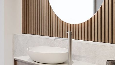 Best Trends Bathroom Wood Wall Panels Unveiled in 2024 1 Wood Panel Toilet Wall, Wood Effect Shower Panel, Bathroom Slat Wall Ideas, Wood Slat Ceiling Bathroom, Fluted Wall Bathroom, Wood Panelling Bathroom, Half Bath Accent Wall Ideas, Slat Wall Bathroom, Wood Paneling Bathroom