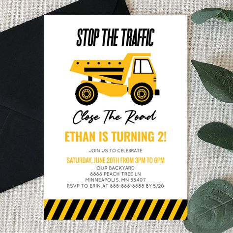 Dump Truck Birthday Party Ideas, Birthday Dump, Dump Truck Birthday Party, Birthday Party Boy, Dump Truck Birthday, Truck Birthday Party, Caution Tape, Party Boy, Construction Birthday Parties