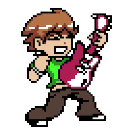 Scott Pilgrim Pixel Art Maker, Bryan Lee O Malley, Art Maker, Bryan Lee, Scott Pilgrim Vs. The World, Vs The World, Skeleton Art, Scott Pilgrim, Indie Games