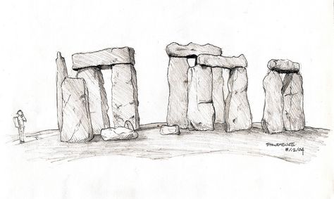 https://flic.kr/p/6M7s6W | Stonehenge Stone Henge Sketch, Stonehenge Tattoo Ideas, Stonehenge Drawing Architecture, Stonehenge Tattoo, Stonehenge Drawing, Stone Age Art, Advanced Higher Art, Mind Map Design, City Sketch