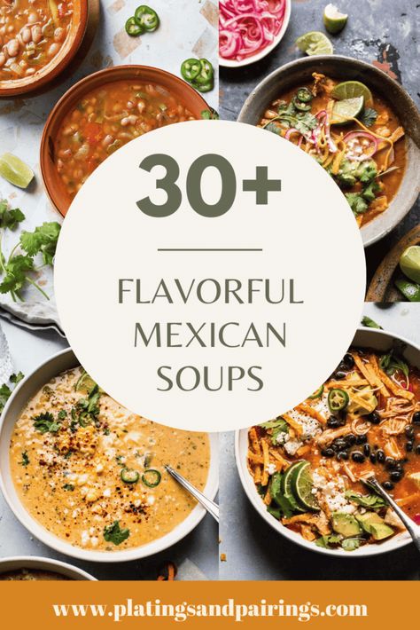 Fedio Mexican Soup, Tomatillo Chicken, Pinto Bean Soup, Mexican Soup Recipes, Taco Side Dishes, Green Chile Chicken Enchiladas, Roasted Tomatillo, Mexican Appetizers, Mexican Soup