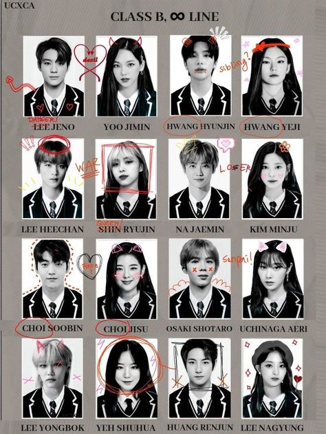 Yeji Edit Photo, Yearbook Edit, Stray Kids Outfits, Yearbook Themes, Class Pictures, Yearbook Photos, Id Photo, Kpop Couples, Kpop Posters