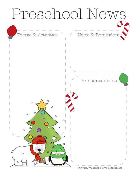 Christmas Preschool Newsletter Template | The Crafty Teacher Preschool Homework, December Newsletter, December Preschool, News Letters, Behavior Report, Christmas Letter Template, Preschool Newsletter Templates, Preschool Newsletter, Christmas Newsletter