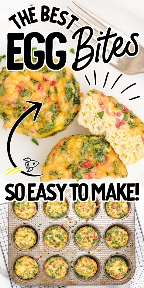 Egg Casserole Bites, Frozen Egg Bites Recipe, Bariatric Recipes Egg Bites, Egg Bake Bites, Egg Bites No Cheese, Gina Livy Breakfast Ideas, Homemade Egg Bites Healthy, Easy Egg Bite Recipes, Egg Bites Veggie