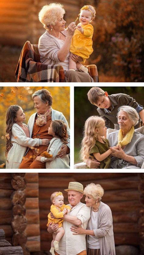 Great Grandma Photoshoot, Grandma Grandkids Photoshoot, Outdoor Family Photos With Grandparents, Family Photo With Grandma, Grandma And Grandchildren Photoshoot, Grandma And Grandkids Photoshoot, Fall Family Photos With Grandparents, Family Photoshoot Grandparents, Generational Family Photoshoot