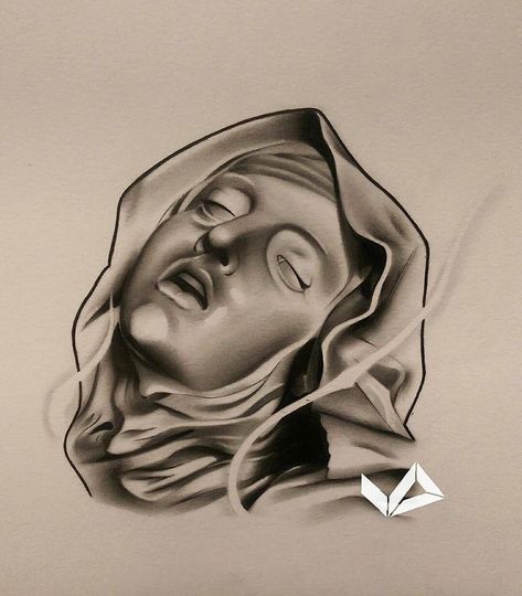 Bernini Tattoo, Virgin Mary Artwork, Virgin Mary Tattoo, Phoenix Tattoo Design, Phoenix Tattoo, Photorealism, Virgin Mary, Realism, Portrait Tattoo