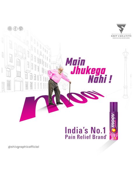 Mein Jhukega Nahi | Pushparaj Dialogue Post | Moov Ads | Social Media Ads Healthcare Creative Ads, Orthopedic Creative Ads, Hospital Creative Ads, Healthcare Ads, Healthcare Advertising, Pain Relief Spray, Health Ads, Christmas Advertising, Education Banner