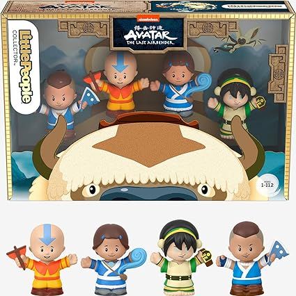 Amazon.com: Little People Collector Avatar: The Last Airbender Special Edition Set in Display Gift Box for Adults & Fans, 4 Figures : Toys & Games Aang Katara, People Figures, Fisher Price Little People, Team Avatar, Avatar Airbender, Avatar Aang, Happy Mom, Aang, Avatar The Last Airbender