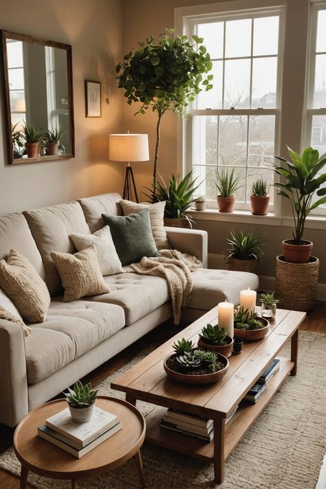 Cozy Warm Living Room Design, Living Room Cozy Warm, Tan Couch Living Room, Cheap Living Room Ideas, Southern Decorating, Boston Living Room, Cozy Living Room Ideas, Comfortable Living Room, Colorful Bedroom