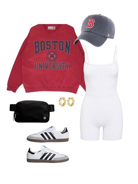 Outfits Styling, Boston University, Baseball Game, Gameday Outfit, Athleisure Outfits, Simple Trendy Outfits, Cute Everyday Outfits, Gaming Clothes, Boston Red