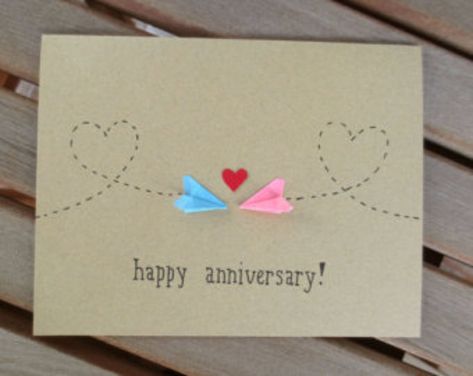 Homemade Anniversary Cards, Diy Anniversary Cards, Anniversary Gift Ideas For Him, Anniversary Cards Handmade, Happy Anniversary Cards, Diy Anniversary, Anniversary Gift Ideas, Album Foto, 1st Wedding Anniversary