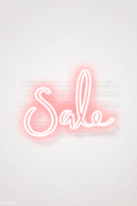 Pink sale neon sign vector | premium image by rawpixel.com / Aew Pink Sale Sign, For Sale Sign Design, Sales Logo, Pink Neon Lights, Whatsapp Logo, Small Business Quotes, Sale Image, Body Shop At Home, Sale Logo