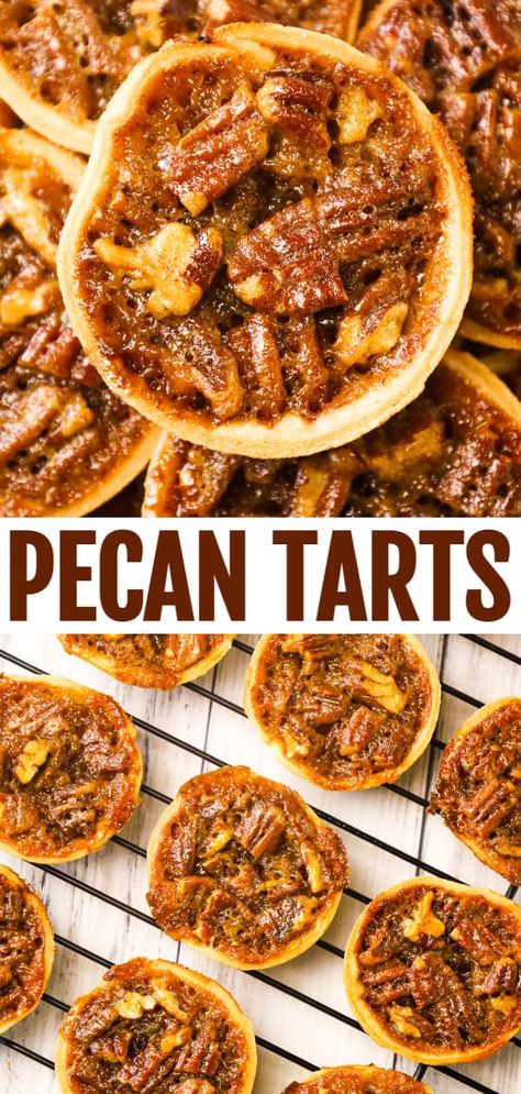 Mini Pecan Desserts, Filipino Pecan Tarts Mini, Butter Pecan Tarts Recipes, Easy Pecan Tarts, Small Pecan Tarts, Tarts Filling Recipes, Pecan Pie Mini Pies, Pecan Tarts Recipe Mini, Maple Pecan Tarts