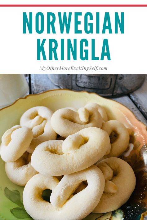 Norwegian Kringla Recipe - Updated | My Other More Exciting Self Norwegian Kringla Cookies, Kringla Cookies Recipe, Kringle Recipe Norwegian, Norwegian Kringle Recipe, Norwegian Cookies Recipes, Kringla Recipe Norwegian, Norwegian Appetizers, Norwegian Recipes Traditional, Norwegian Pastry