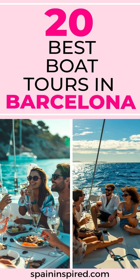 Add some adventure to your Spain itinerary with a scenic boat tour in Barcelona city. This guide offers Barcelona travel tips to help you find the best tour for your needs, whether you’re on a short Barcelona vacation or a longer Spain tour. Experience the city’s iconic landmarks from the water and get tips and tricks for Spain to ensure your day is unforgettable. Learn what to do in Spain for a stress-free experience, and make this boat tour a must-do on your trip. Barcelona Vacation, Barceloneta Beach, Barcelona Itinerary, To Do In Barcelona, Spain Tour, Spain Itinerary, Sailing Cruises, Visit Barcelona, Barcelona Hotels