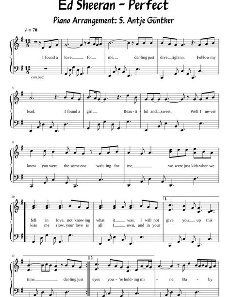 Perfect Ed Sheeran Piano Easy, Perfect Piano Notes, Perfect Ed Sheeran, Ed Sheeran Perfect, Keyboard Noten, Piano Songs Sheet Music, Keyboard Sheet Music, Piano Sheet Music Letters, Reading Sheet Music