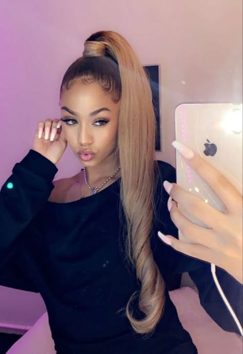 Frontal Hair, High Ponytail Hairstyles, Blonde Ponytail, Weave Ponytail Hairstyles, Sleek Ponytail Hairstyles, Weave Ponytail, Blonde Wigs, Black Ponytail Hairstyles, Braids Hairstyles Pictures