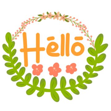 Hand Lettering Ideas, Hello Typography, Hello Text, Fall Leaves Background, Lettering Handwriting, Hello Word, Hello Sticker, Digital Lettering, Circle Clipart