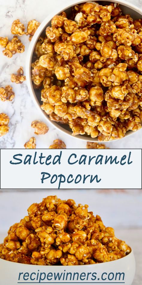 Popcorn Recipes Easy, Popcorn Salt, Caramel Corn Recipes, Chocolate Covered Raisins, Popcorn Recipes Caramel, Salty Caramel, Salted Caramel Popcorn, Caramel Corn, Popcorn Recipes