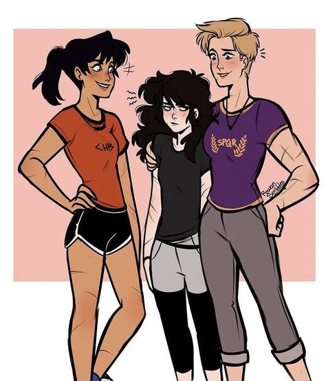 Perjasico Fanart, Genderbend Percy Jackson, Pjo Genderbend, Percy Jackson Genderbend, Percico Fanart, Percy And Nico, Zio Rick, Team Leo, Percy Jackson Head Canon