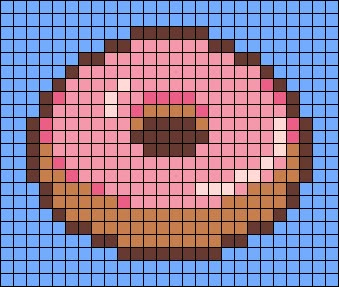 Boba Alpha Pattern, Cookies Pixel Art, Kawaii Alpha Pattern, Bread Pixel Art, Food Alpha Pattern, Fuse Bead Patterns, Crochet Business, Tapestry Crochet Patterns, Pixel Art Design