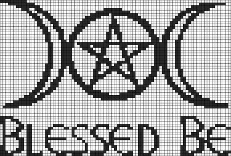 Witchy Crochet, Wiccan Goddess, Pagan Cross Stitch, Witch Cross Stitch Pattern, Witch Cross Stitch, Celtic Cross Stitch, Halloween Cross Stitch Patterns, Subversive Cross Stitch, Blessed Be