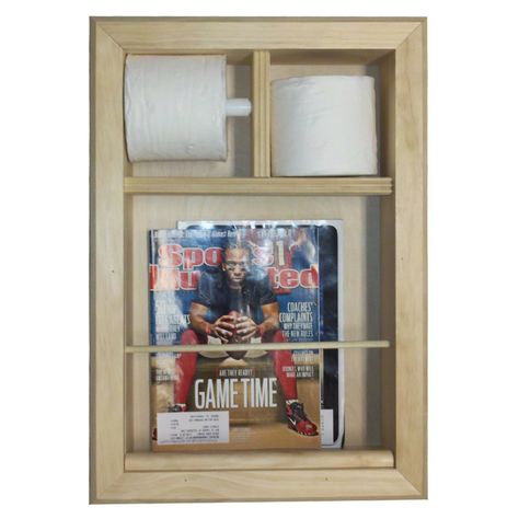 WG Wood Recessed Bevel Frame Magazine Rack with 2 Toilet Paper Holders Recessed Toilet Paper Holder, Furniture Magazine, Recessed Cabinet, Toilet Paper Stand, Paper Stand, Gorgeous Bathroom, Construction Adhesive, Wall Mounted Toilet, Rack Design