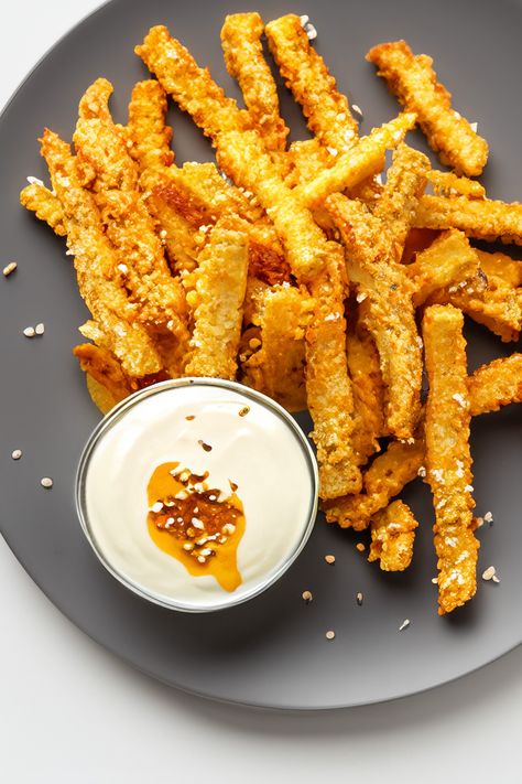 Tofu Fries, Breaded Tofu, Tofu Chicken, Chicken Fries, Vegan Egg Substitute, Crispy Fry, Seasoned Bread Crumbs, Crunchy Snack, Crispy Tofu