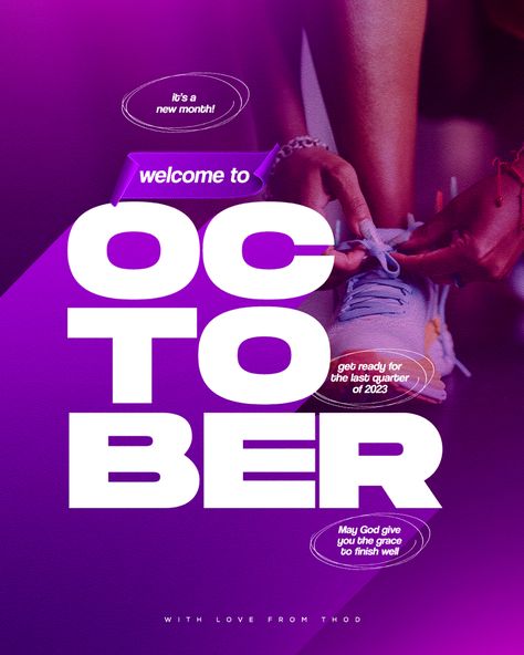 Happy New Month Social Media Design, October Flyer Design, Happy New Month October, New Month Design Flyer, Happy New Month Design, New Month Design, October Design, Monthly Ideas, New Month Flyer