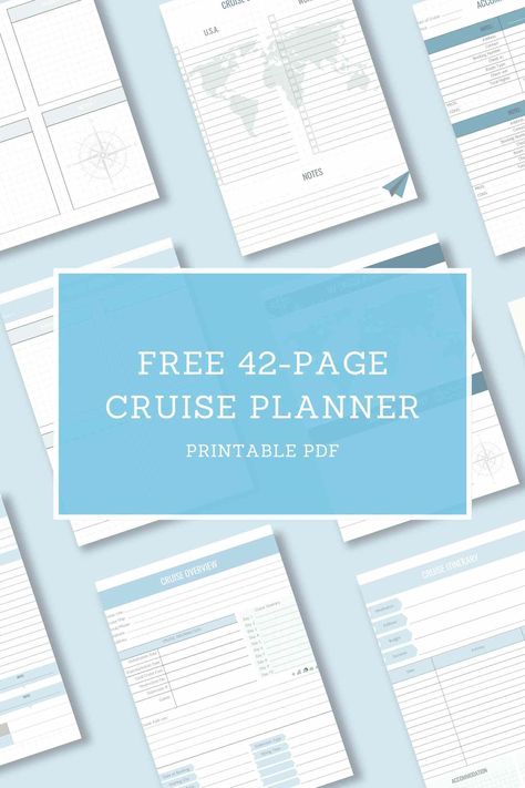 Cruise Planners: Free 42-Page Printable + Comprehensive Guide Free Cruise Planner Printables, Cruise Printables Free, Cruise Itinerary Template, Itinerary Template Free, Cruise Planner, Cruise Checklist, Ncl Cruise, 25 Anniversary, Tracker Free