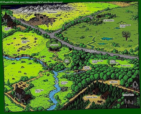 Warrior Cats Forest Territory (Read Description) Minecraft Project Warrior Cats Clans, Cat Warriors, Cat Safe Plants, Forest Map, Warrior Cats Series, Serval Cats, Herding Cats, Warrior Cats Books, Warrior Cats Fan Art