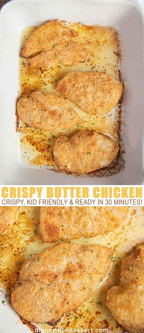 Crispy Butter chicken with Ritz Crackers Oven Baked Fried Chicken, Ayam Mentega, Baked Fried Chicken, Oven Chicken Recipes, Chicken Breast Recipes Baked, Oven Chicken, Easy Oven, Ayam Goreng, Thigh Recipes