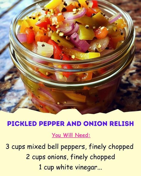 Onion Pepper Relish Recipe, Pepper Onion Relish, Onion Relish Recipe, Cajun Recipes Authentic, Relish Recipe, Pepper Relish, Relish Recipes, Cajun Cooking, Onion Relish