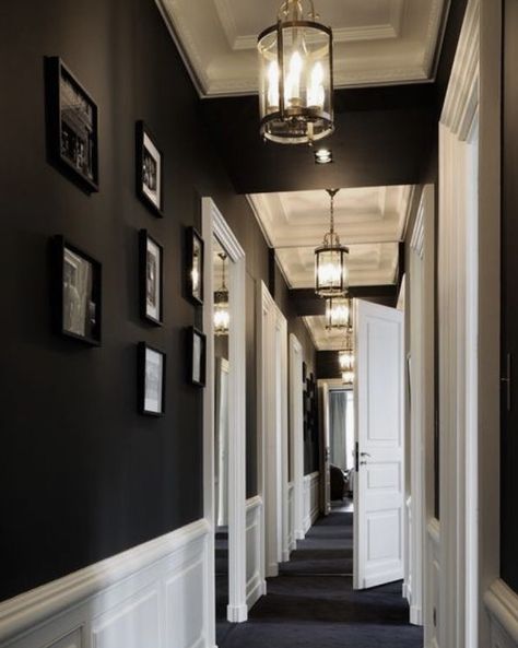 Carpet Black And White, Photography Decoration, Corridor Design, Hallway Designs, Hal Decor, Hallway Carpet, Photography Decor, Contemporary Chic, Interior Architect