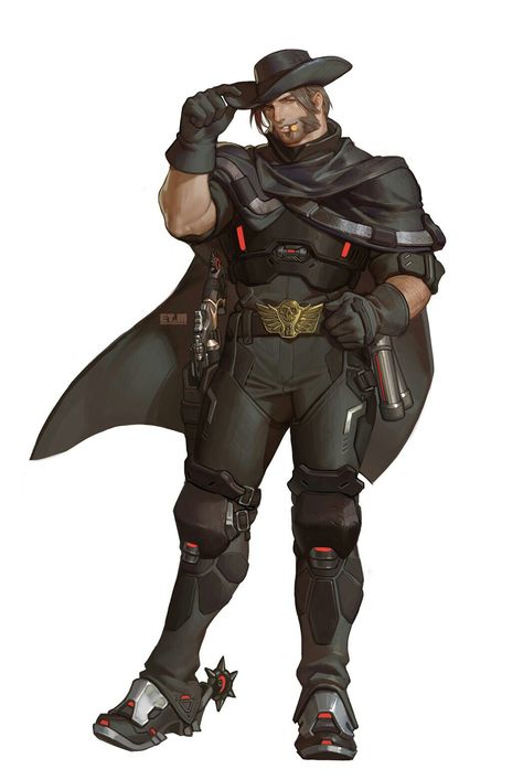 Blackwatch mccree Blackwatch Mccree, Cowboy Character Design, Mccree Overwatch, Arte Nerd, Western Artwork, Overwatch Fan Art, Overwatch 2, Concept Artist, Wow Art