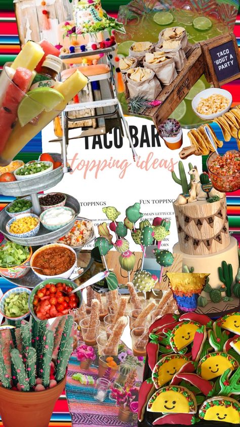 Taco birthday theme 16th Birthday Party Ideas, Taco Birthday, Taco Bar, 16th Birthday Party, 16th Birthday, Birthday Party Ideas, Birthday Theme, Nice Tops, Birthday Parties