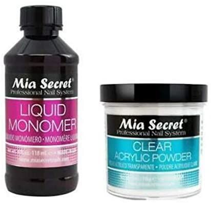 Amazon.com: MIA SECRET 4oz Liquid Monomer + 4oz Clear Acrylic Powder Nail Art System Mia Secret Acrylic Powder Swatches, Acrylic Nail Liquid, Secret Nails, Clear Acrylic Nails, Acrylic Nail Powder, Acrylic Nail Kit, Pink Acrylics, Nail Polish Sets, Acrylic Powder