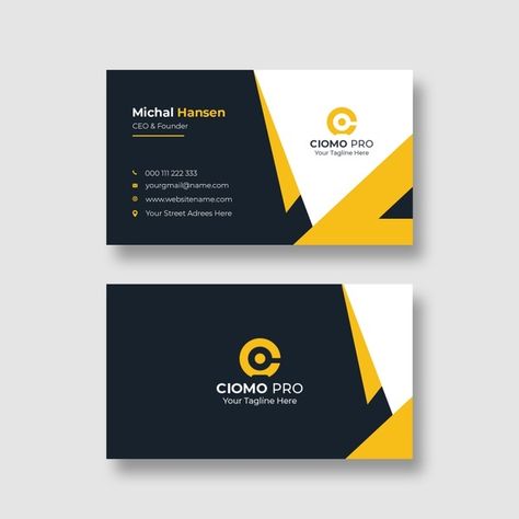 Corporate clean business card template | Free Psd #Freepik #freepsd #business-card #business #cards #templates Fun Business Card Design, Clean Business Card, Card Template Free, Restaurant Business Cards, Cable Workout, Visit Card, Blue Business Card, Professional Business Card Design, Visiting Card Design