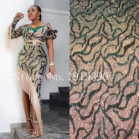 Smarter Shopping, Better Living!  Aliexpress.com Lace Dress Styles Nigerian 2020, Lace Dress Styles Nigerian, Nigerian Party, Net Embroidery, Green French, Lace Dress Styles, Nigerian Lace, Lace Fabrics, African Lace Dresses