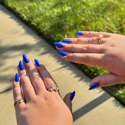 “Berry Blue” by DND the most perfect color 🤩 - #nails #nailart #nailsart #naildesigns #naildesign #shortnails #cutenails #colorfulnails #nail #trendynails #ovalnails #almondnails #funnails #nailinspo #nailinspiration #nailaddict #naillove #nailaddict #nailartist #nails2inspire #nailtech #indiananails #indiananailartist #explorepage #explore #naturalnails #luminarynailsystems #bluenails Oval Nails, Nails Nailart, Blue Nails, Almond Nails, Nail Artist, Nail Tech, Trendy Nails, Natural Nails, Short Nails