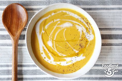 Curry Roasted Kabocha Soup with Ginger & Coconut Milk (VEGAN) Kombucha Squash, Kabocha Soup, Kabocha Squash, Coconut Soup, Curry Soup, Plant Based Nutrition, Hearty Soups, Soup Pot, Recipe Details