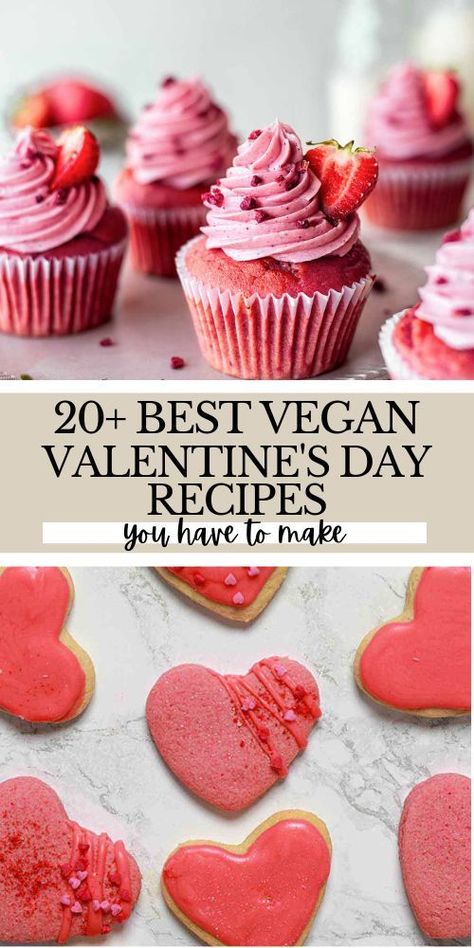 BEST Vegan Valentine's Day Recipes Vegan Valentines Day, Valentines Day Recipes, Vegan Valentines, Dishes To Make, Recipes For Kids, Valentine's Day Recipes, Best Vegan Recipes, Recipes To Make, Vegan Dessert Recipes