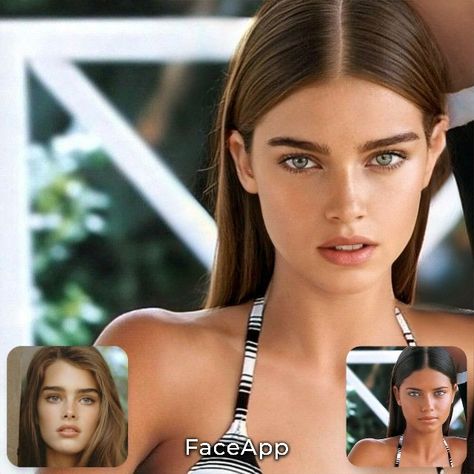 Adriana Lima Face, Face Morph, Fenugreek For Hair, Day Makeup Looks, Fashion 2000s, Brooke Shields, Model Face, Adriana Lima, Dream Hair