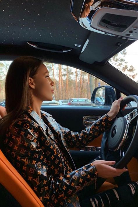 A Car, Steering Wheel, A Woman, Sports Car, Wheel, Orange, Sports, Black