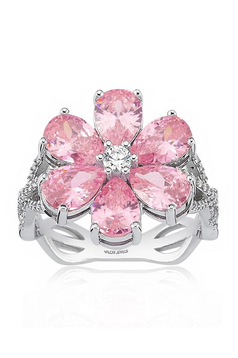 What do you think of the Magnolia Flower Ring? Please click the link for details. Pink Flower Ring, Pear Cut Ring, Floral Rosa, Silver Anniversary, Magnolia Flower, Pink Gemstones, Pink Ring, Pink Stone, Flower Ring